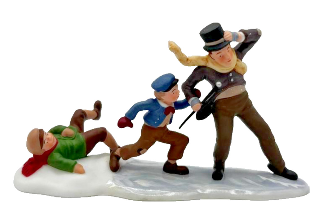 Dept 56 Dickens Village Sliding Down Cornhill With Bob Crachit #56.58528